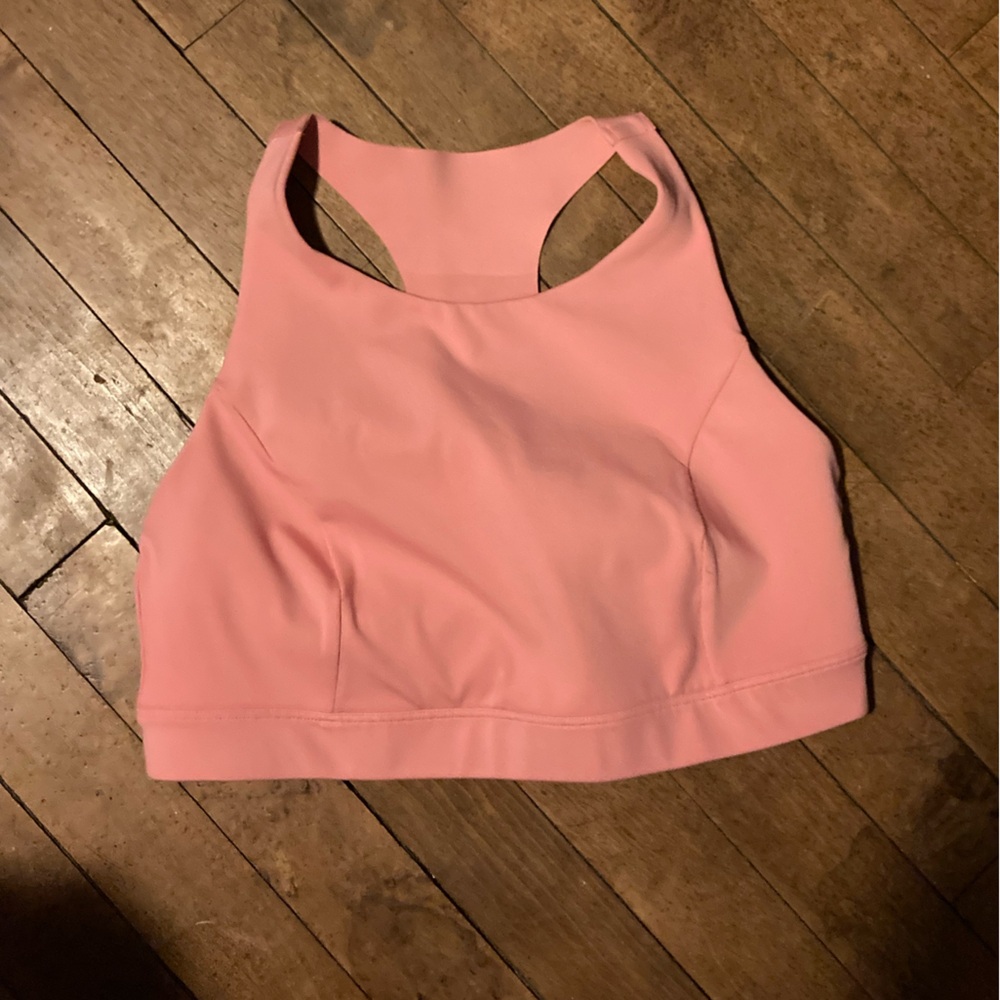Salmon Pink Active Crop Top